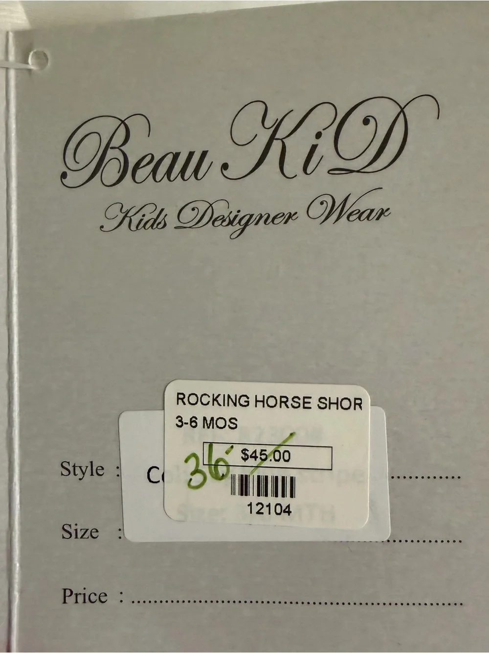 Beau KiD Kids Designer Boutique Wear Rocking Horse Bubble Romper 3/6 Months NWT